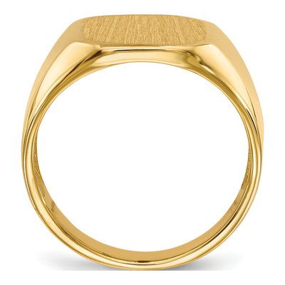 Men's 14K Yellow Gold Octagon Signet Ring – view 3