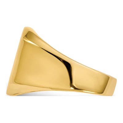 Men's 14K Yellow Gold Octagon Signet Ring – view 4