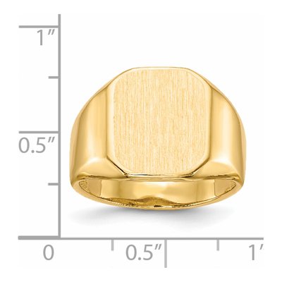 Men's 14K Yellow Gold Octagon Signet Ring – view 6