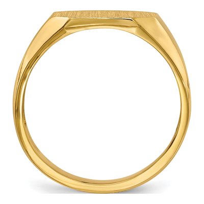 Men's 14K Yellow Gold Octagon Signet Ring – view 3