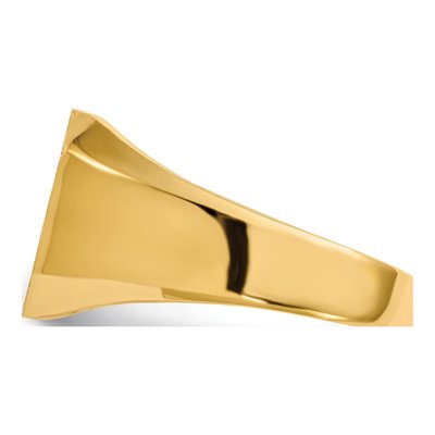 Men's 14K Yellow Gold Octagon Signet Ring – view 4