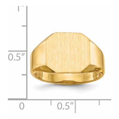 Men's 14K Yellow Gold Octagon Signet Ring – view 6