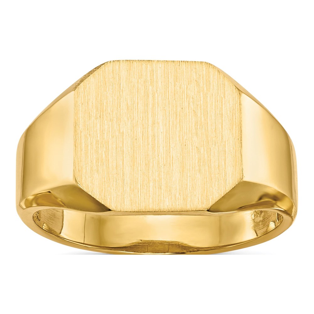 Men's 14K Yellow Gold Octagon Signet Ring