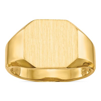 Men's 14K Yellow Gold Octagon Signet Ring