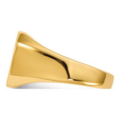 Men's 14K Yellow Gold Octagon Signet Ring – view 4