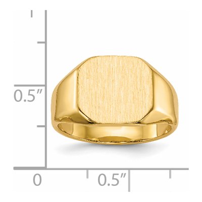 Men's 14K Yellow Gold Octagon Signet Ring – view 6