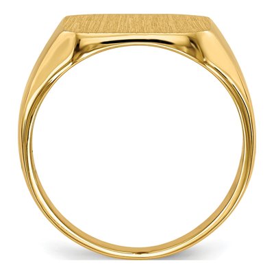 Men's 14K Yellow Gold Octagon Signet Ring – view 3