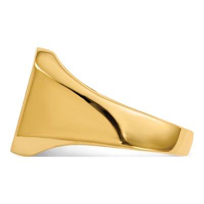 Men's 14K Yellow Gold Octagon Signet Ring – view 4