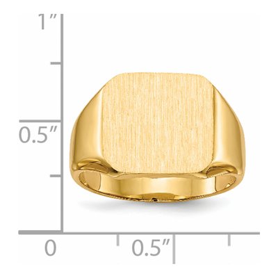 Men's 14K Yellow Gold Octagon Signet Ring – view 6
