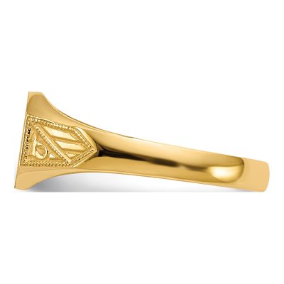14K Yellow Gold Octagon Signet Ring – view 4