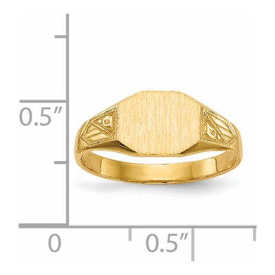 14K Yellow Gold Octagon Signet Ring – view 6