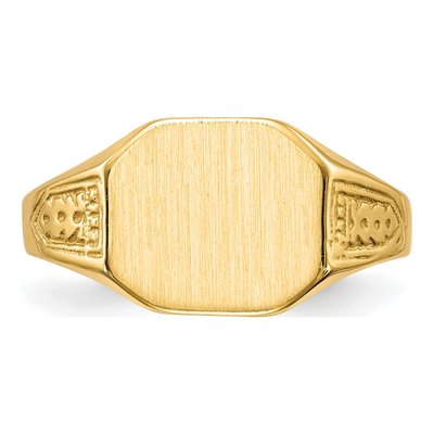 14K Yellow Gold Octagon Signet Ring – view 5