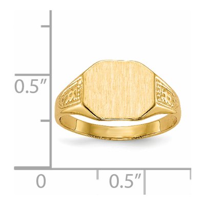 14K Yellow Gold Octagon Signet Ring – view 6
