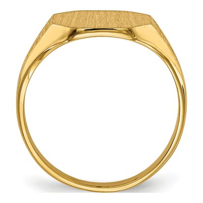 14K Yellow Gold Octagon Signet Ring – view 2