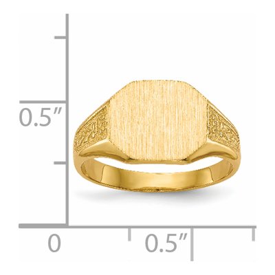 14K Yellow Gold Octagon Signet Ring – view 5