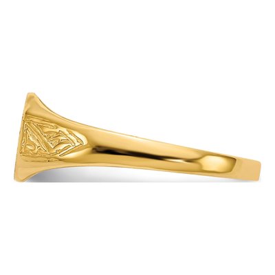 14K Yellow Gold Octagon Signet Ring – view 4