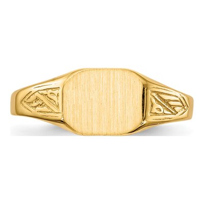 14K Yellow Gold Octagon Signet Ring – view 5