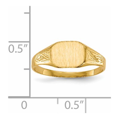 14K Yellow Gold Octagon Signet Ring – view 6