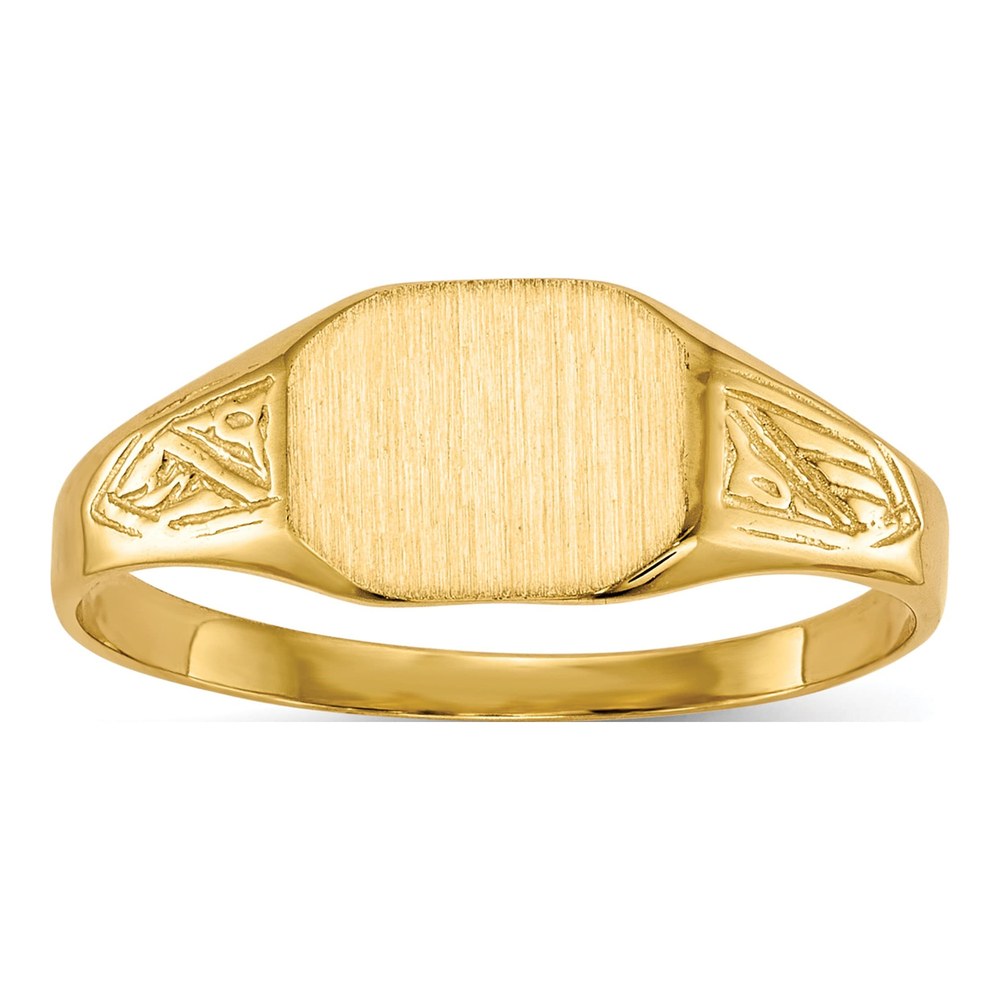 14K Yellow Gold Octagon Signet Ring