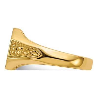14K Yellow Gold Octagon Signet Ring – view 4