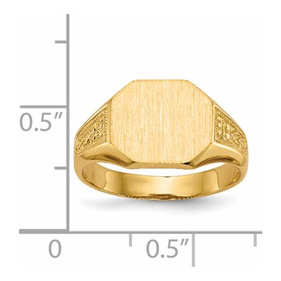 14K Yellow Gold Octagon Signet Ring – view 6