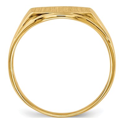 Men's 14K Yellow Gold Hexagon Signet Ring – view 3