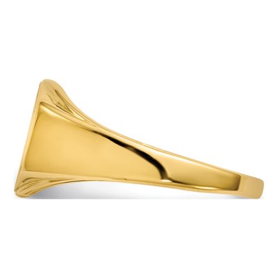 Men's 14K Yellow Gold Hexagon Signet Ring – view 4