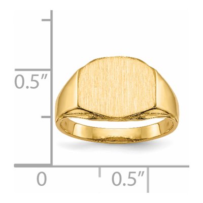 Men's 14K Yellow Gold Hexagon Signet Ring – view 6