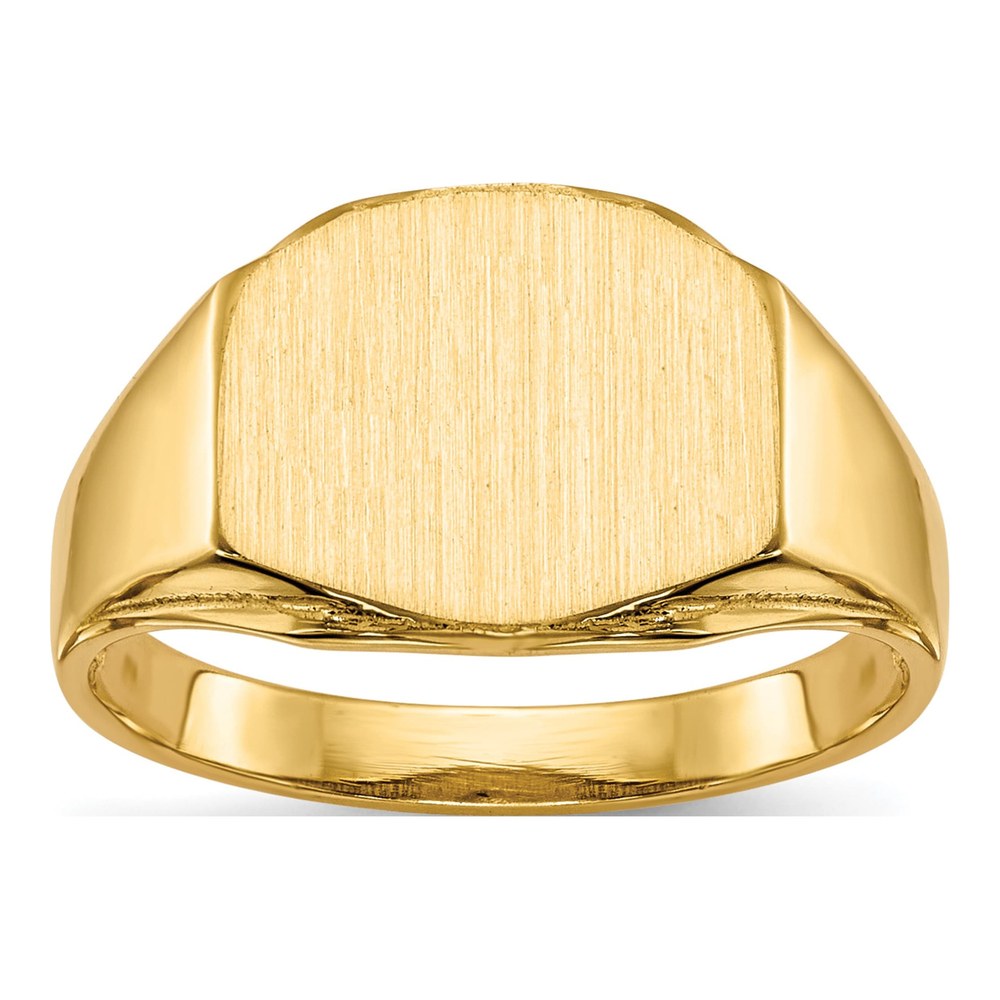 Men's 14K Yellow Gold Hexagon Signet Ring