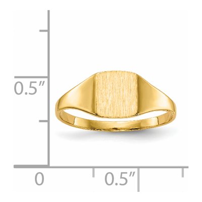 Men's 14K Yellow Gold Square Signet Ring – view 6