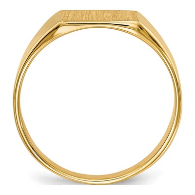 Men's 14K Yellow Gold Rectangle Signet Ring – view 3