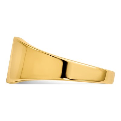 Men's 14K Yellow Gold Rectangle Signet Ring – view 4