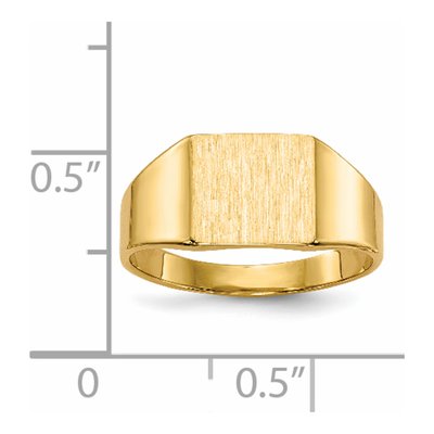 Men's 14K Yellow Gold Rectangle Signet Ring – view 6