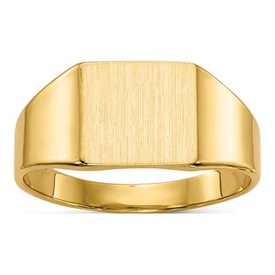 Men's 14K Yellow Gold Rectangle Signet Ring