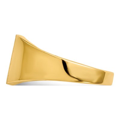 Men's 14K Yellow Gold Square Signet Ring – view 4