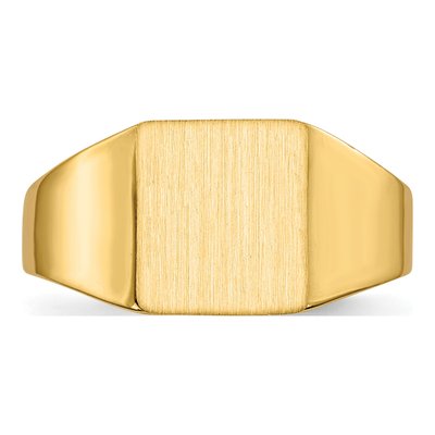 Men's 14K Yellow Gold Square Signet Ring – view 5