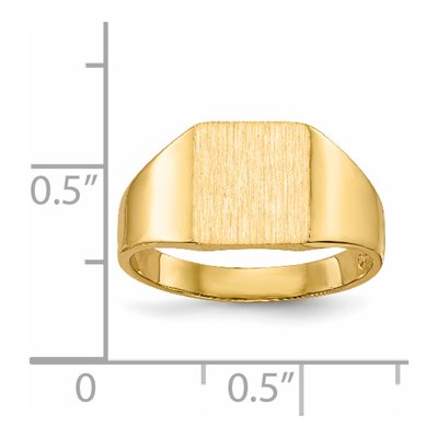 Men's 14K Yellow Gold Square Signet Ring – view 6