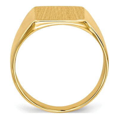 Men's 14K Yellow Gold Square Signet Ring – view 3