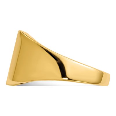 Men's 14K Yellow Gold Square Signet Ring – view 4