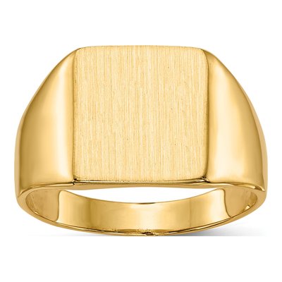 Men's 14K Yellow Gold Square Signet Ring