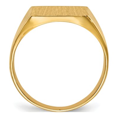 Men's 14K Yellow Gold Square Signet Ring – view 3
