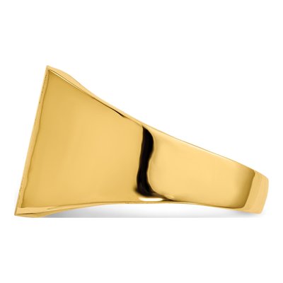 Men's 14K Yellow Gold Square Signet Ring – view 4