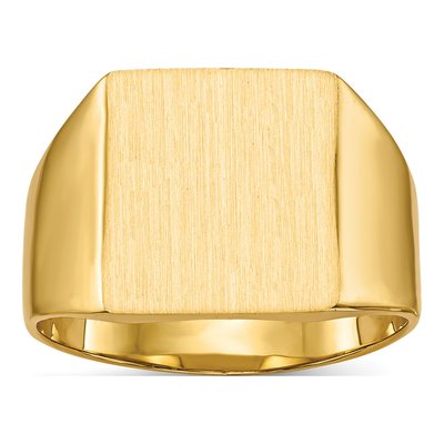Men's 14K Yellow Gold Square Signet Ring