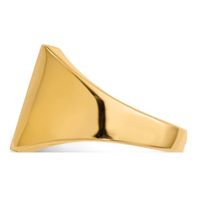 Men's 14K Yellow Gold Rectangle Signet Ring – view 4