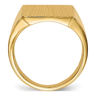 Men's 14K Yellow Gold Rectangle Signet Ring – view 3