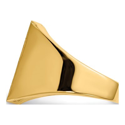 Men's 14K Yellow Gold Rectangle Signet Ring – view 4