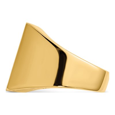 Men's 14K Yellow Gold Rectangle Signet Ring – view 3