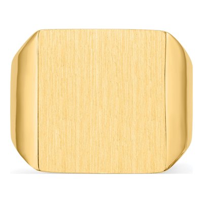 Men's 14K Yellow Gold Rectangle Signet Ring – view 4