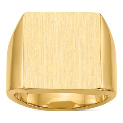 Men's 14K Yellow Gold Rectangle Signet Ring