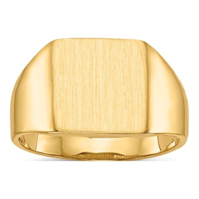 Men's 14K Yellow Gold Square Signet Ring
